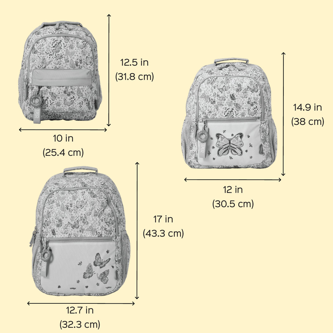 Butterfly Theme Water-Resistant Kids Everyday Backpack