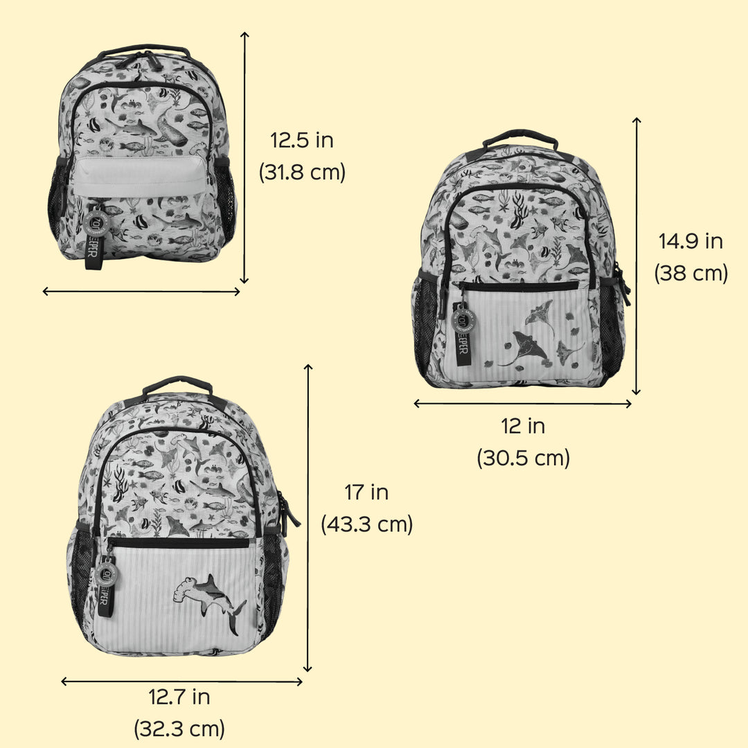 Emerald Cove Theme Water-Resistant Kids Everyday Backpack