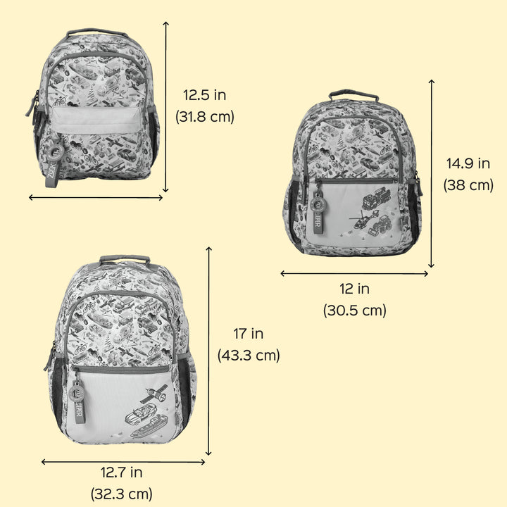 City Safari Theme Water-Resistant Kids Everyday Backpack