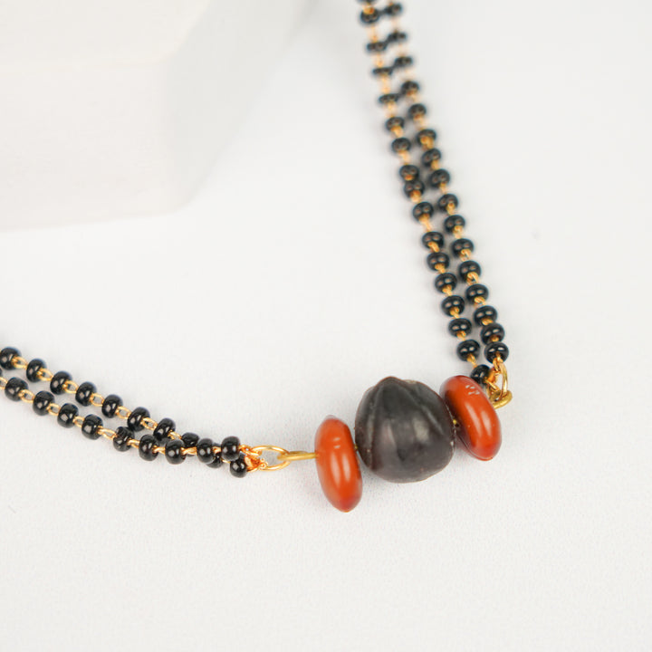 Handmade Double Chain Amaltaas & Reetha Seed Mangalsutra