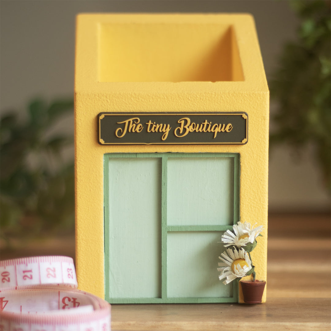 Personalized Handmade Tiny Boutique Themed Pen Stand For Decor