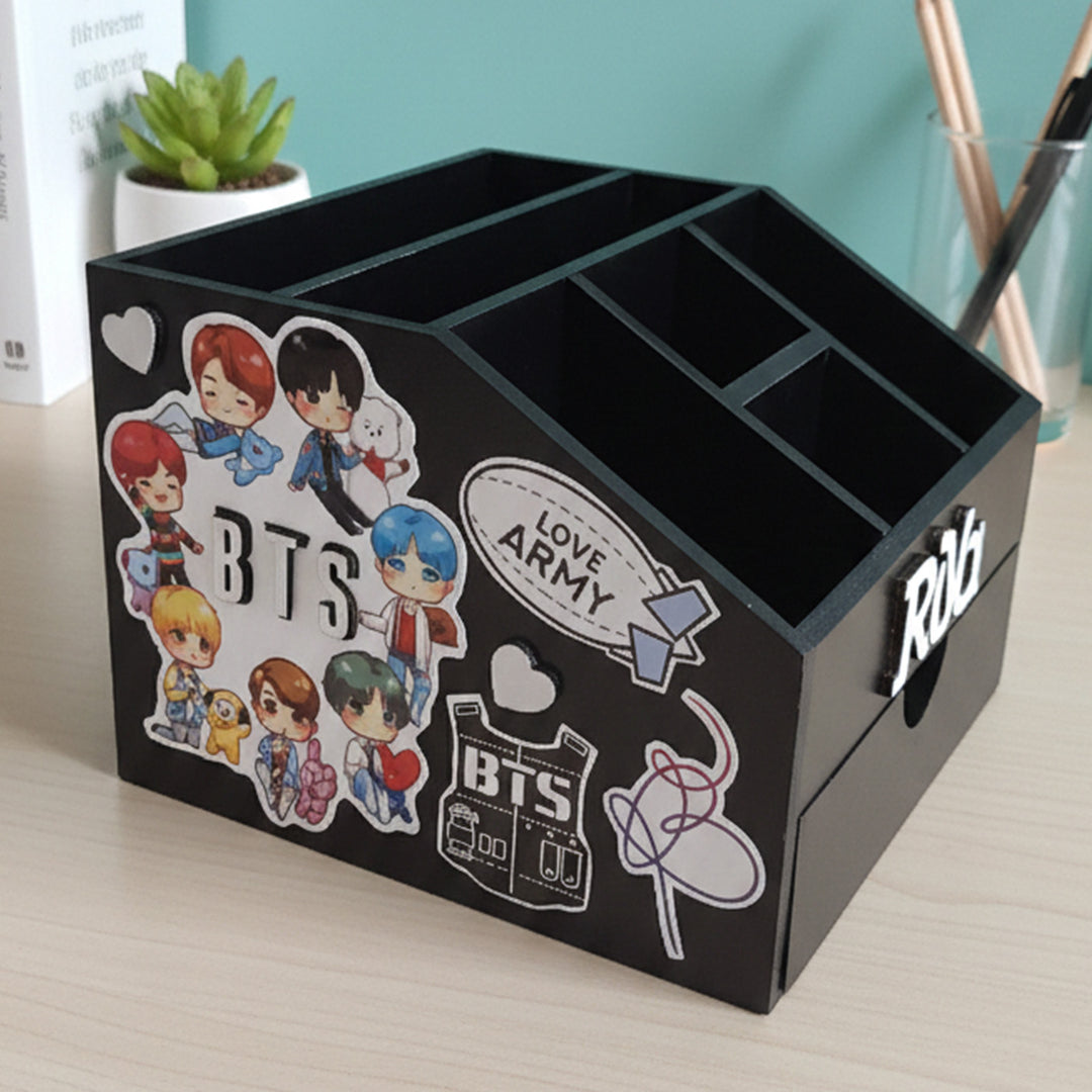 Black Bts Personalized Handmade Stationary Box