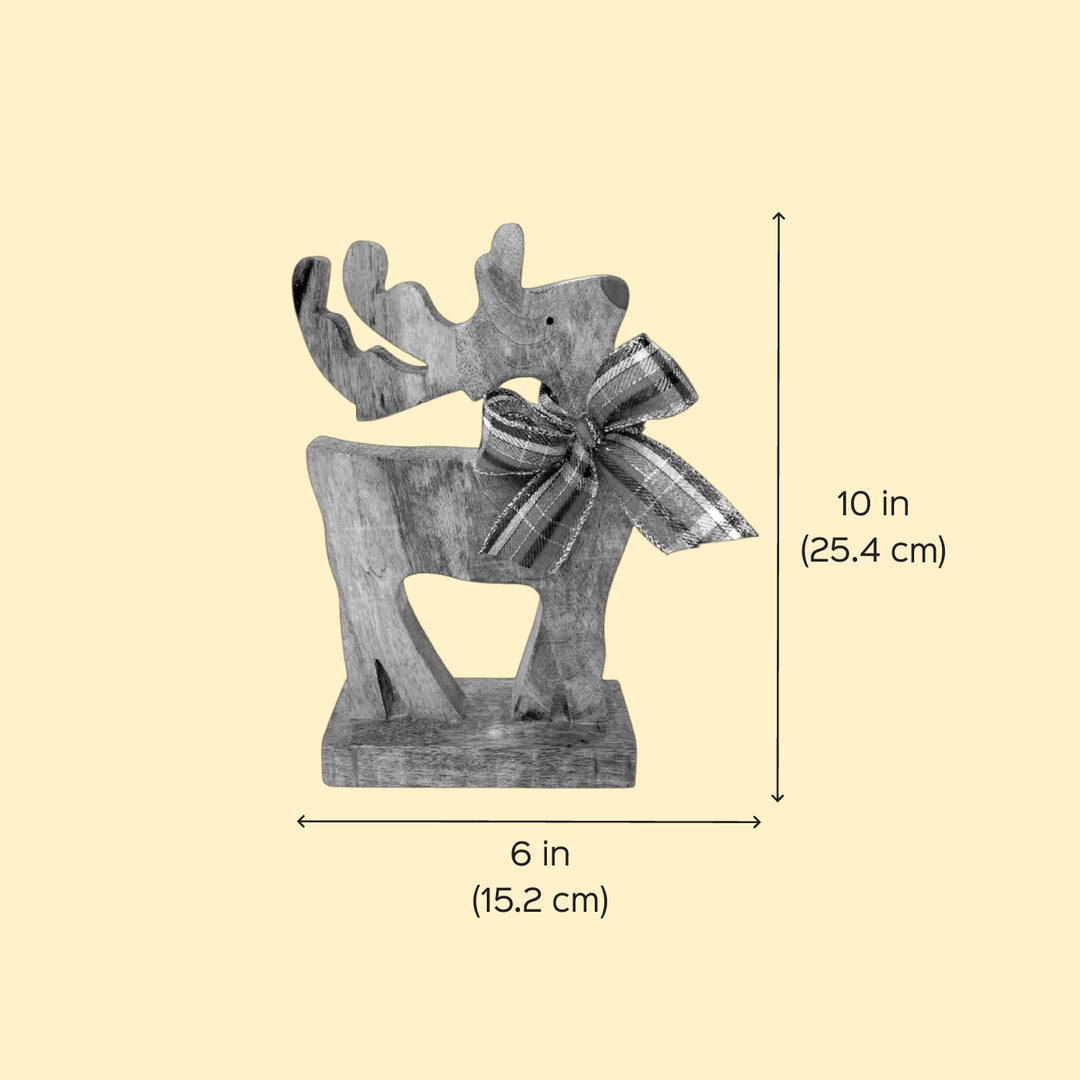 Handmade Reindeer Wooden Table Decor