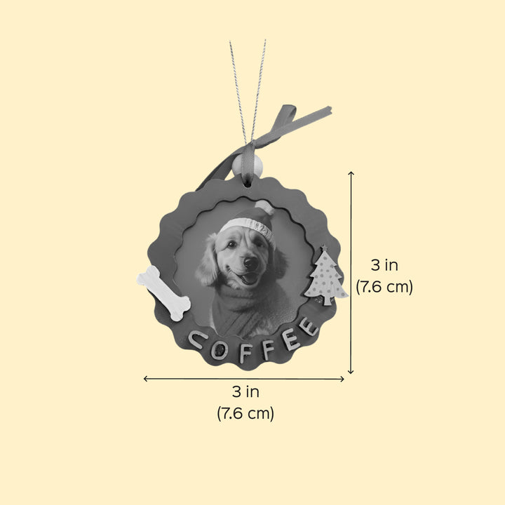 Photo Personalized Dog Theme MDF Wood Ornament For Christmas Decoration
