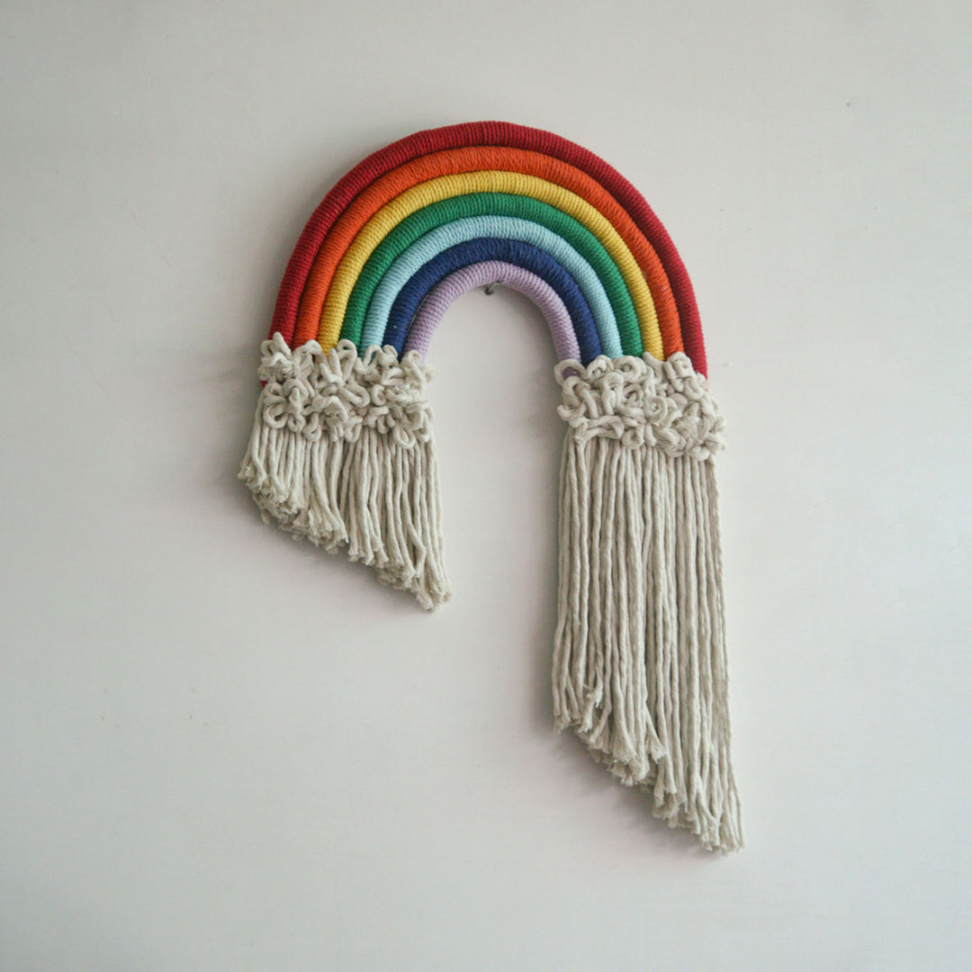 Handcrafted Macrame Rainbow Wall Hanging