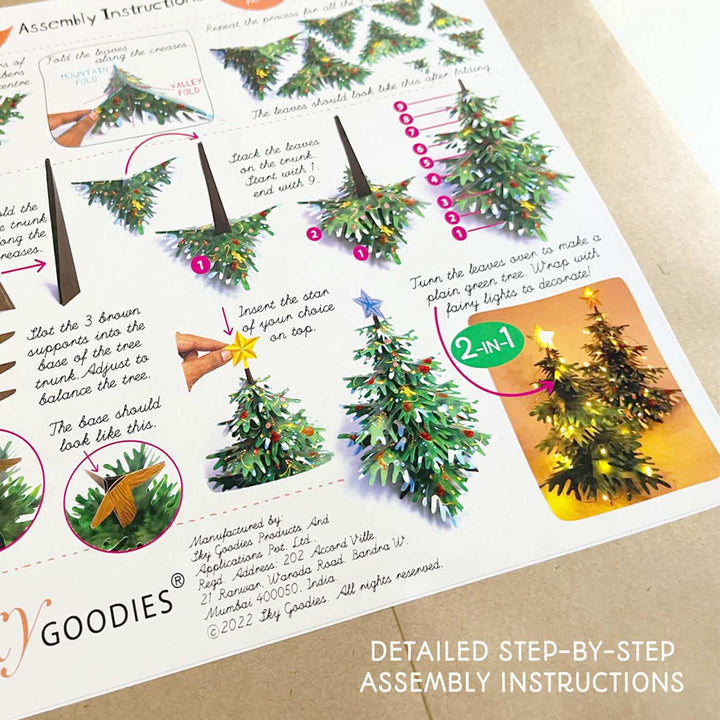 2-in-1 Christmas Tree DIY Paper Craft Kit