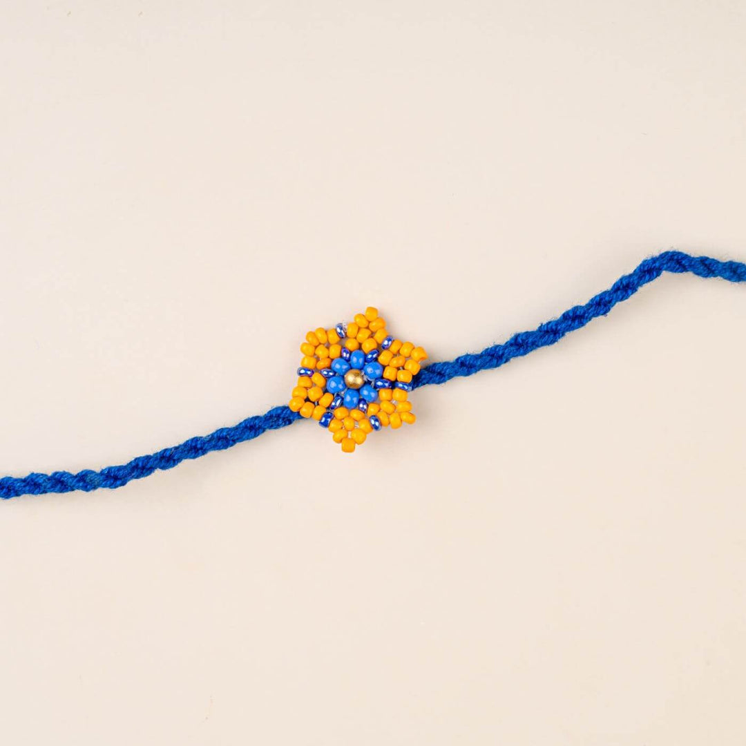Handcrafted Glass Beads Sitara Rakhi 1 - Close-up of Bead Detail (10)