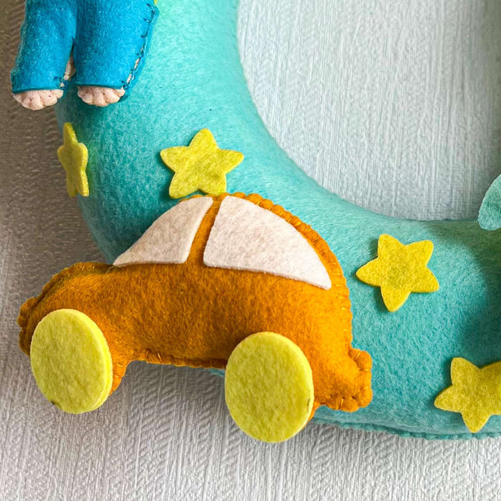 Personalized Brothers Forever Theme Felt Kids Name Plate For Siblings