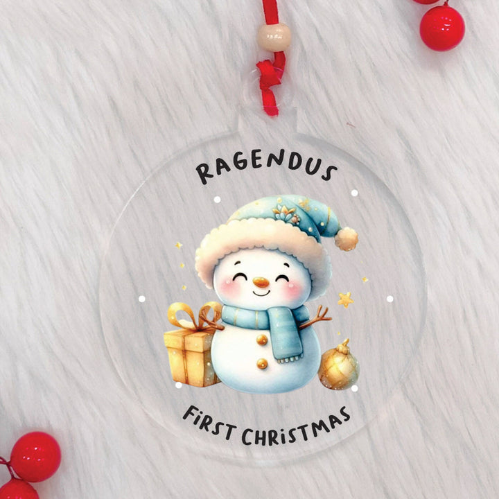 Personalized Handmade Chilly Snowman Acrylic Ornament
