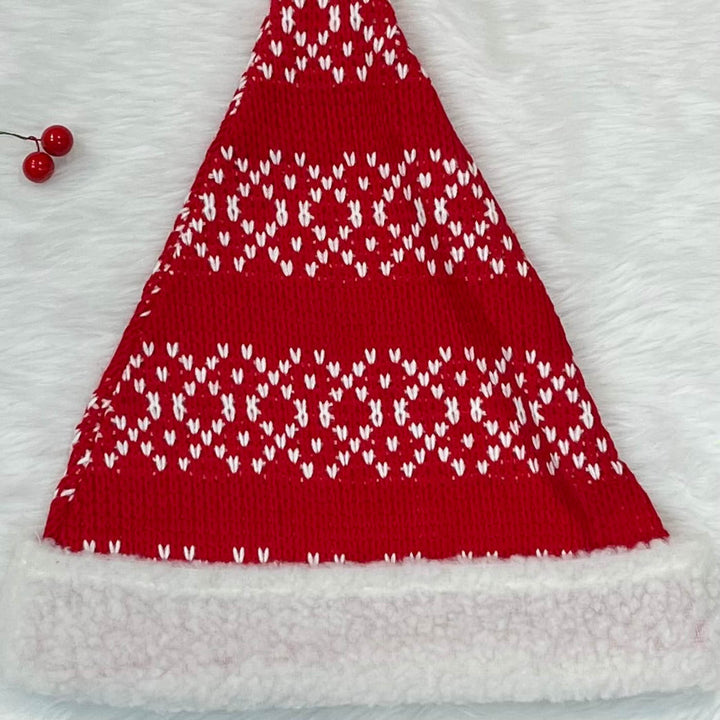 Personalized Handmade Classic Knit Adult Santa Hat