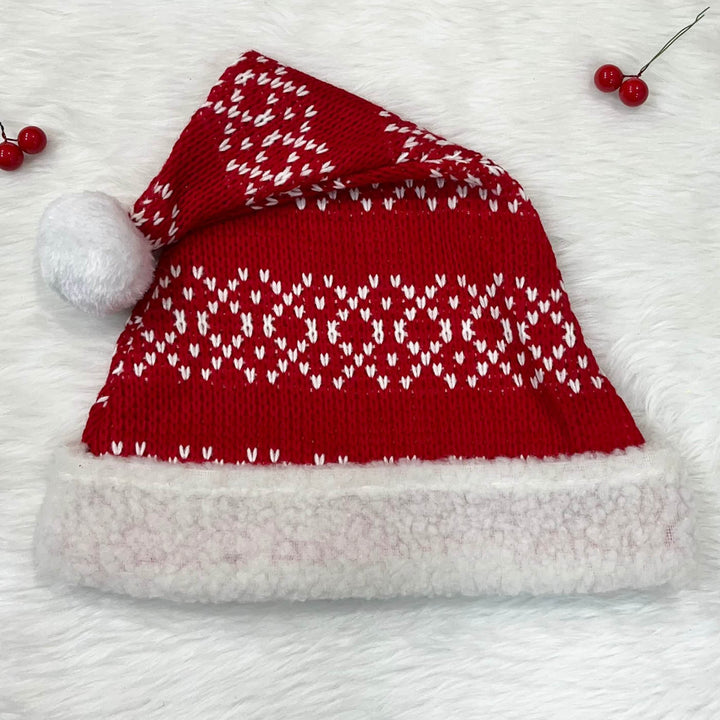 Personalized Handmade Classic Knit Adult Santa Hat