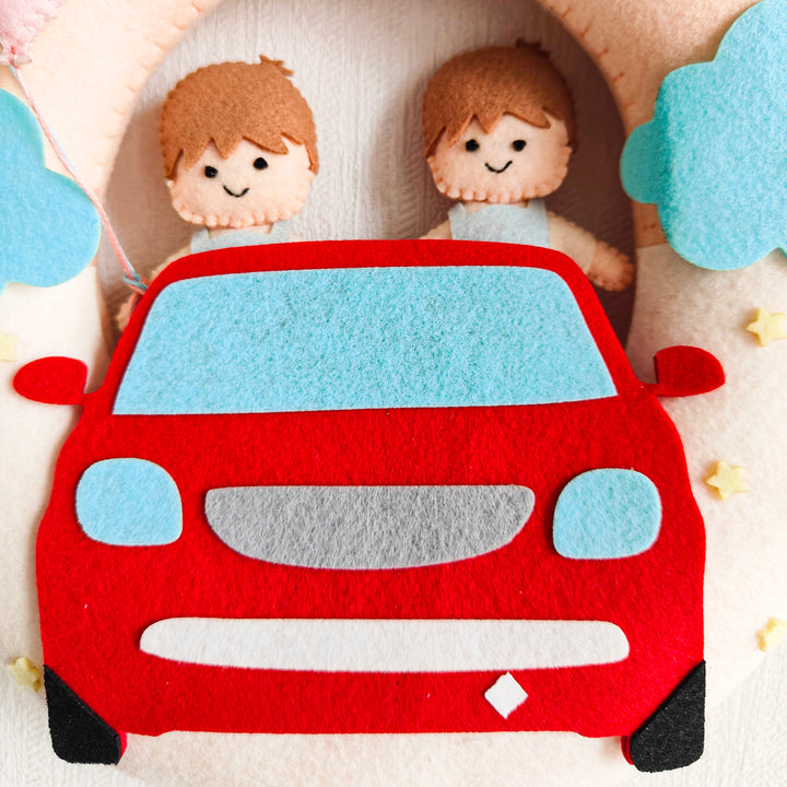 Personalized Highway Heroes Theme Felt Kids Name Plate