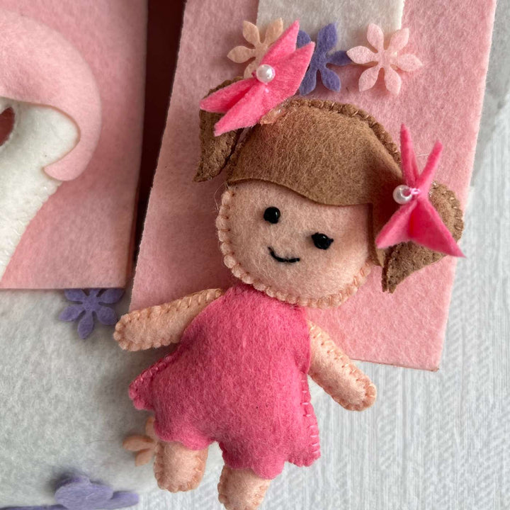 Personalized Royal Castle Companions Theme Felt Kids Name Plate For Siblings
