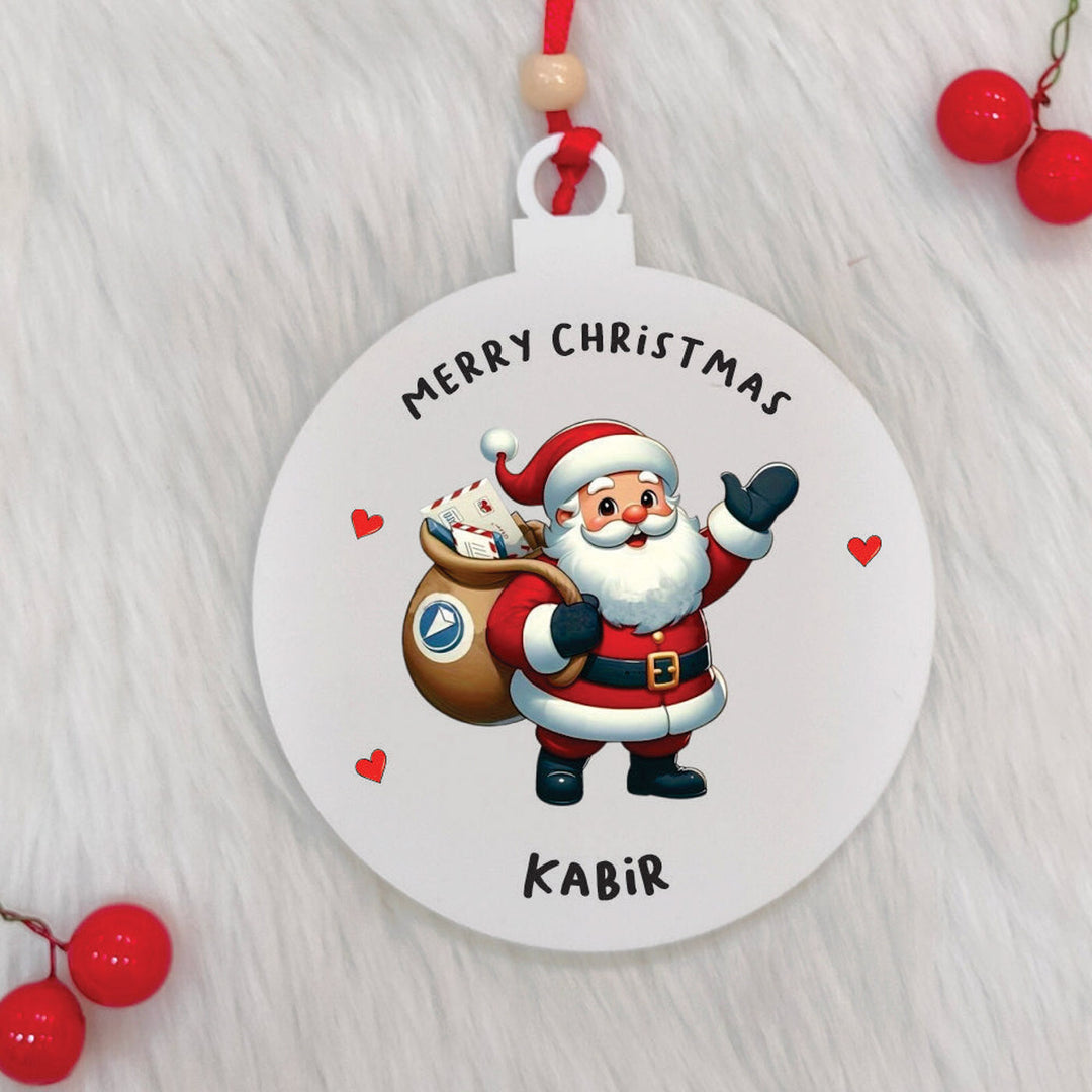 Personalized Handmade Santa’s Surprise Acrylic Ornament