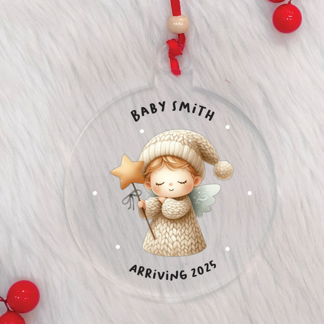 Personalized Handmade Sparkling Fairy Acrylic Ornament
