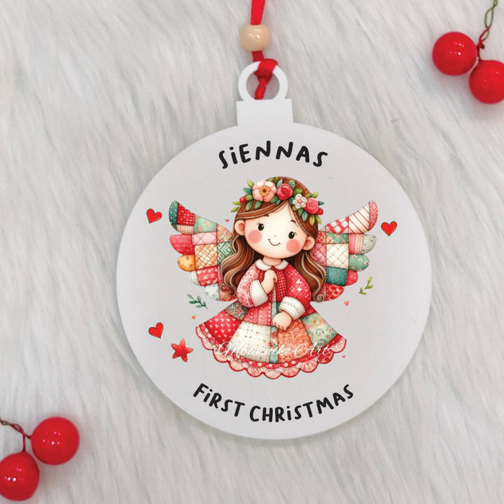 Personalized Handmade Tinsel Fairy Acrylic Ornament