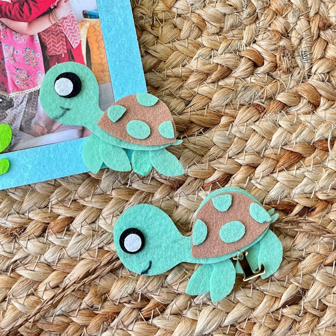 Personalized Reusable Coral Reef Theme Felt Kids Rakhi With Wooden Frame For Siblings