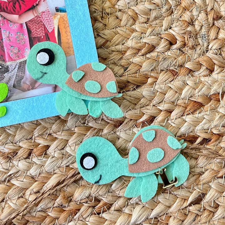 Personalized Reusable Coral Reef Theme Felt Kids Rakhi With Wooden Frame For Siblings