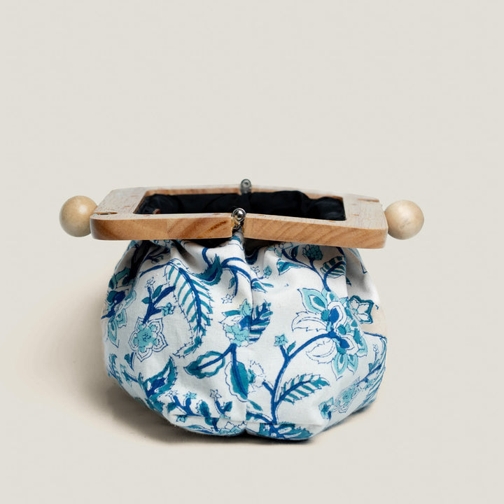 Badal Hand Block Printed Dome Clutch