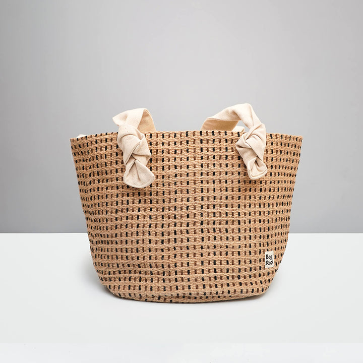 Jute Tote with Cotton Handles