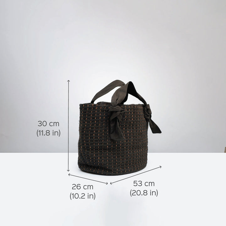 Jute Tote with Cotton Handles