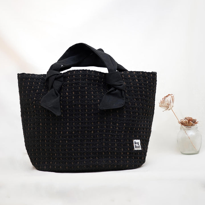 Jute Tote with Cotton Handles