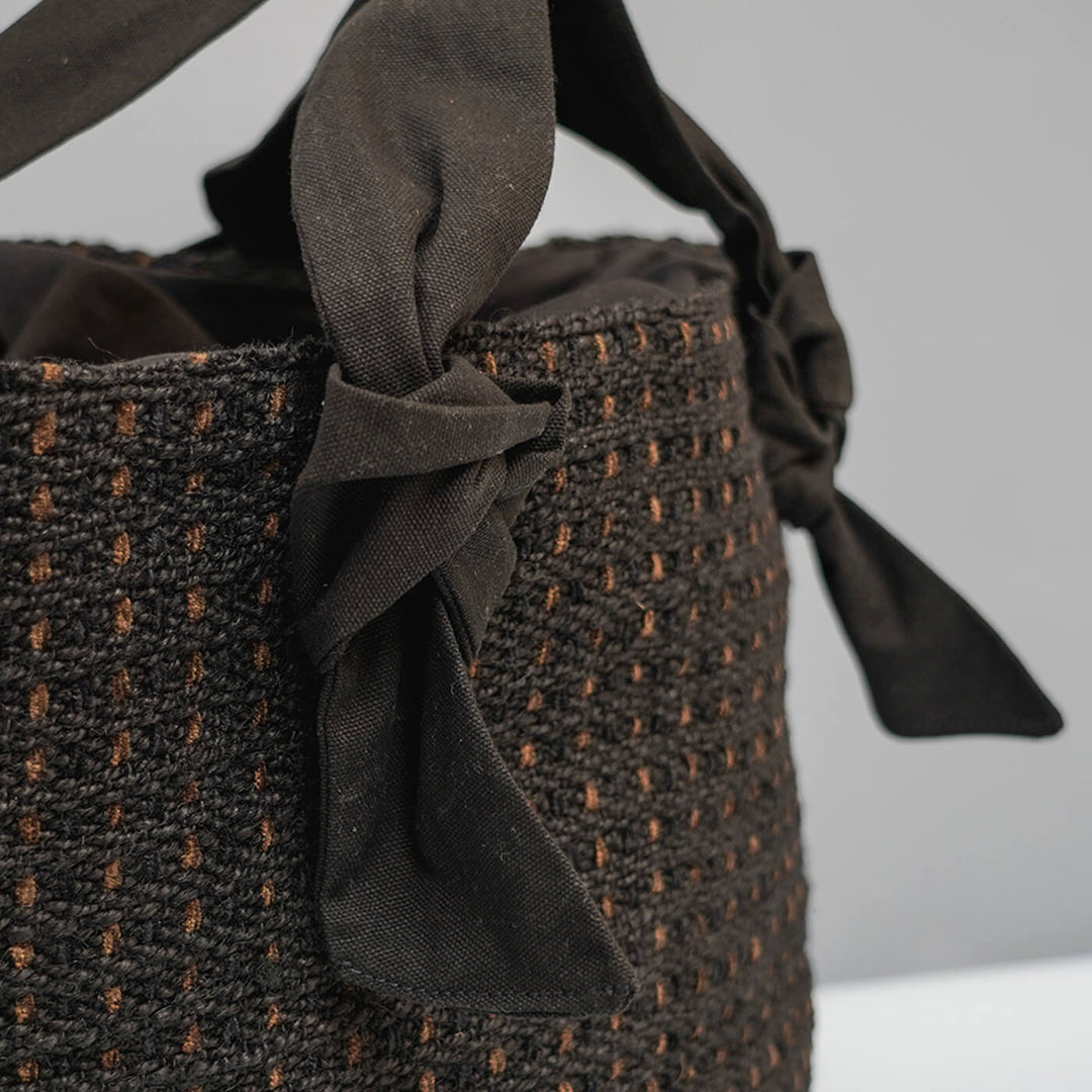 Jute Tote with Cotton Handles
