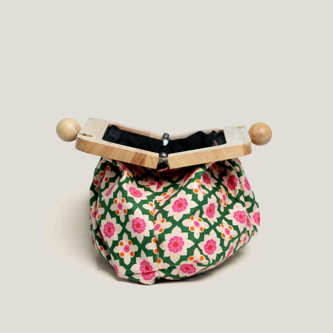 Bageechi Hand Block Printed Dome Clutch