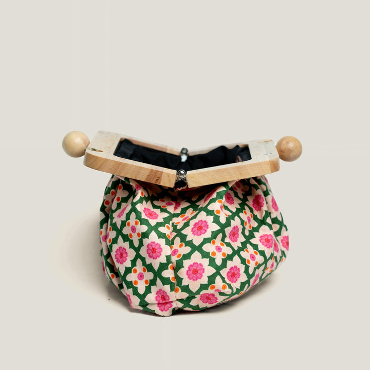 Bageechi Hand Block Printed Dome Clutch