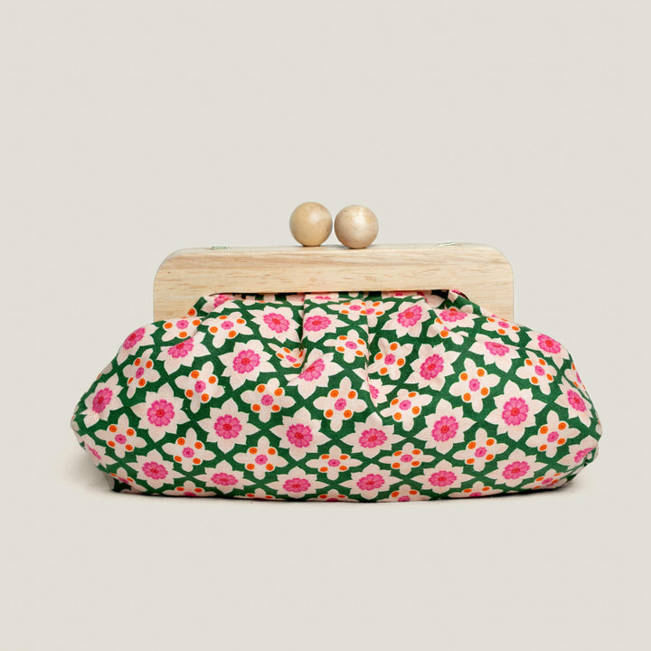 Bageechi Hand Block Printed Dome Clutch