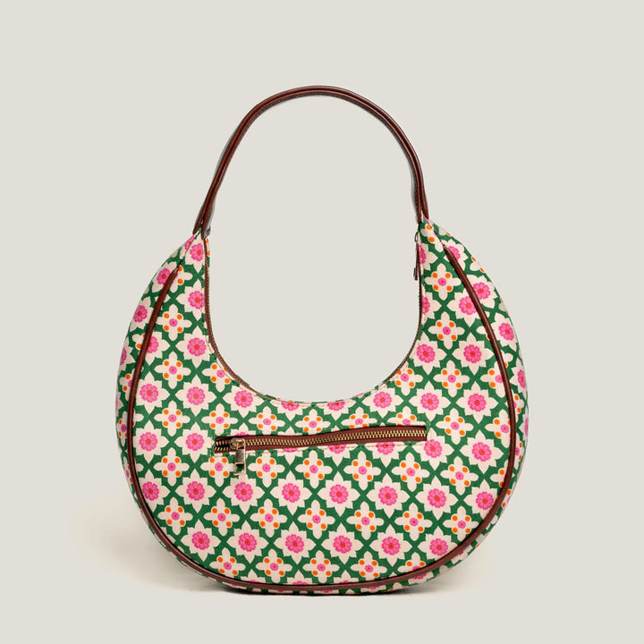 Bageechi Hand Block Printed Hobo Bag