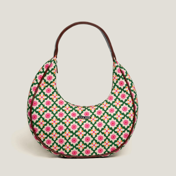 Bageechi Hand Block Printed Hobo Bag