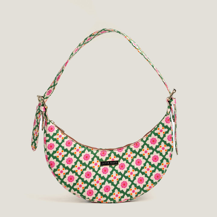 Bageechi Hand Block Printed Mini Moon Bag