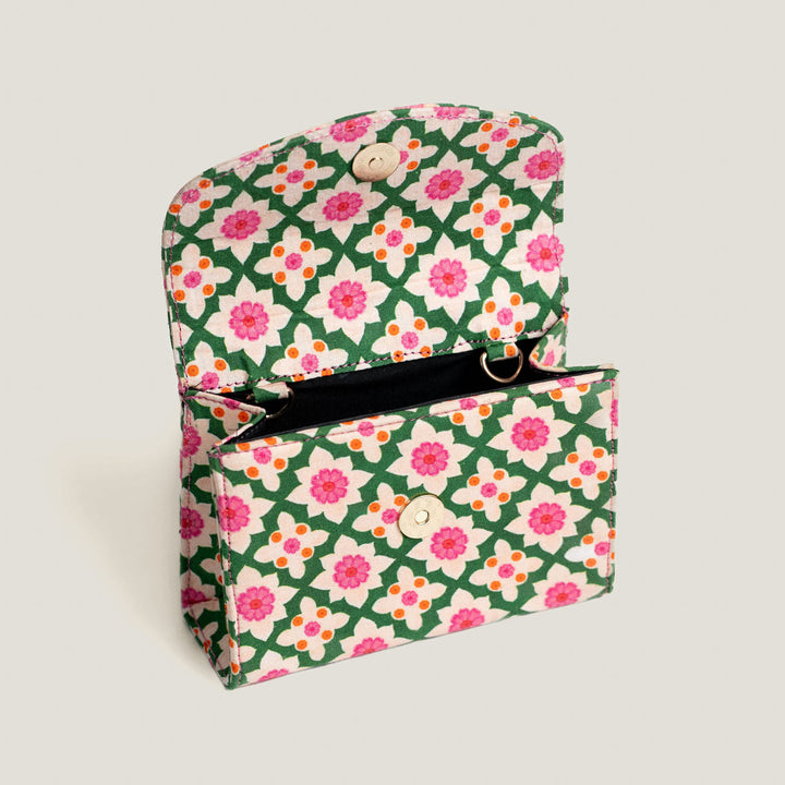 Bageechi Hand Block Printed Monaco Mini Sling Bag