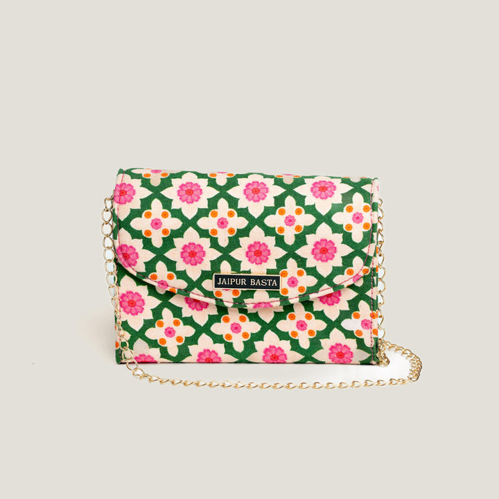 Bageechi Hand Block Printed Monaco Mini Sling Bag