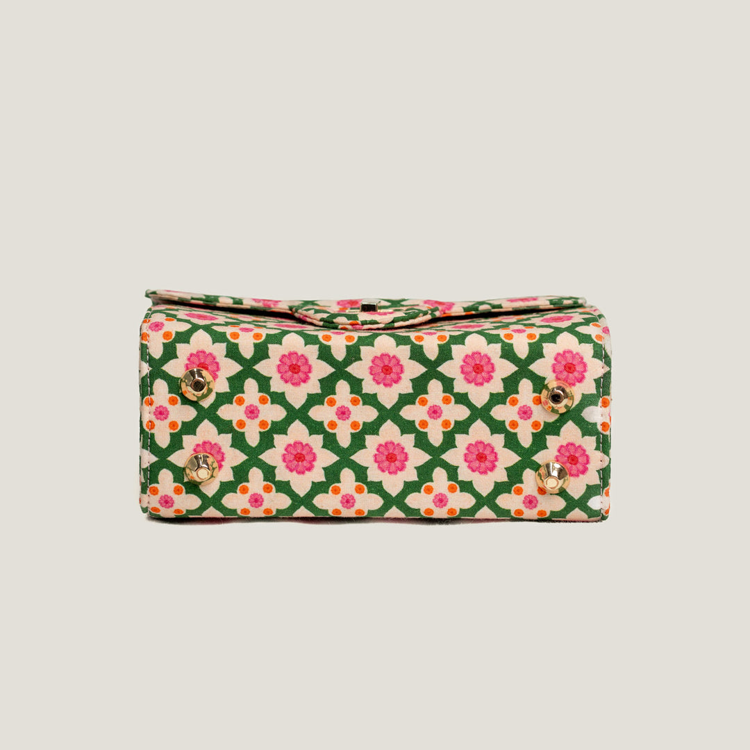 Bageechi Hand Block Printed Satchel Bag