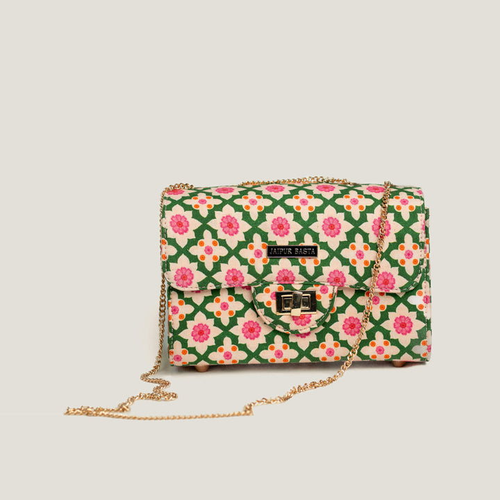 Bageechi Hand Block Printed Satchel Bag
