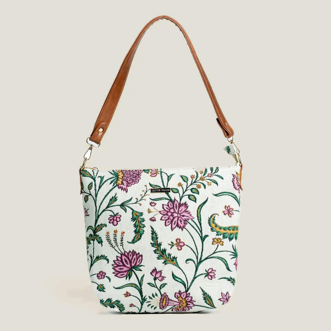 Bagh Print Jacquard Shopper Bag