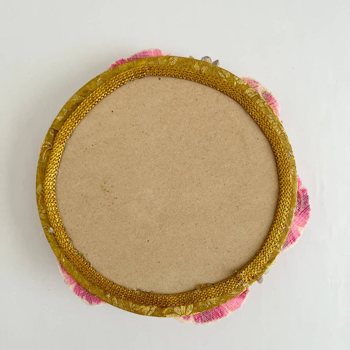 Handmade Beaded Rose Flower Sequin Diya Rangoli