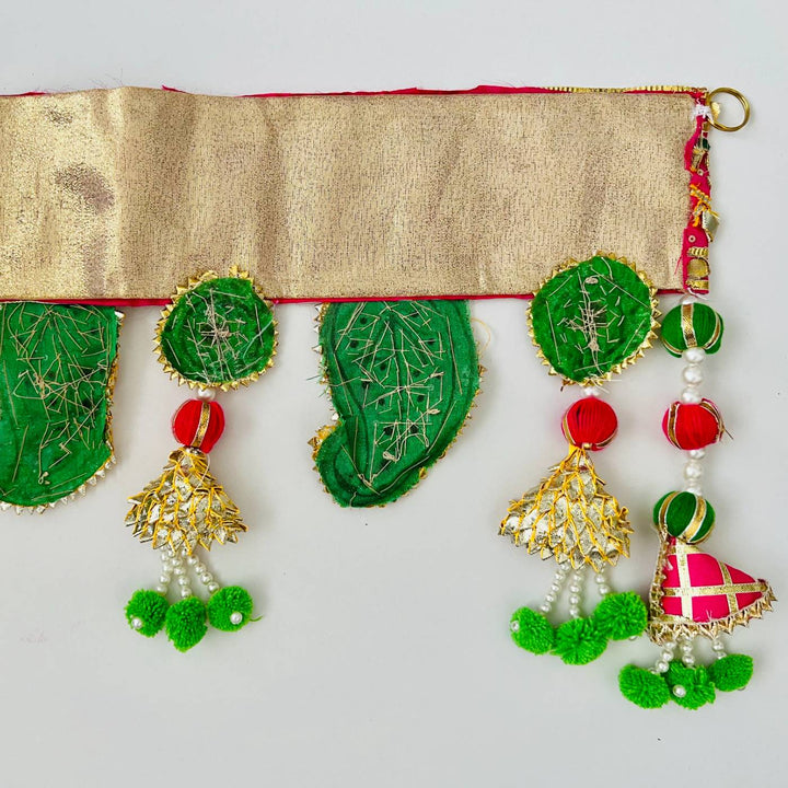 Handmade Gota Patti Pink Tassales Toran