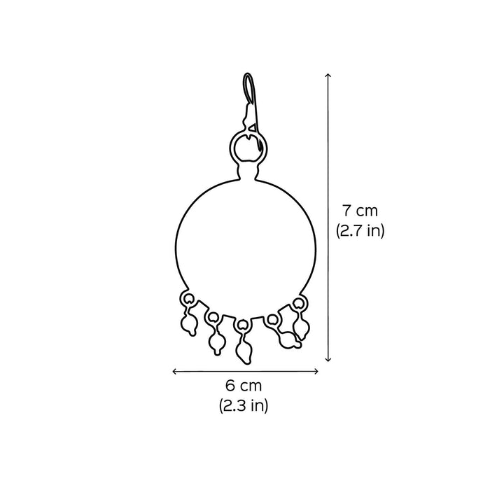 Amer Fort Ganesh Pol Medallion Metal Earrings