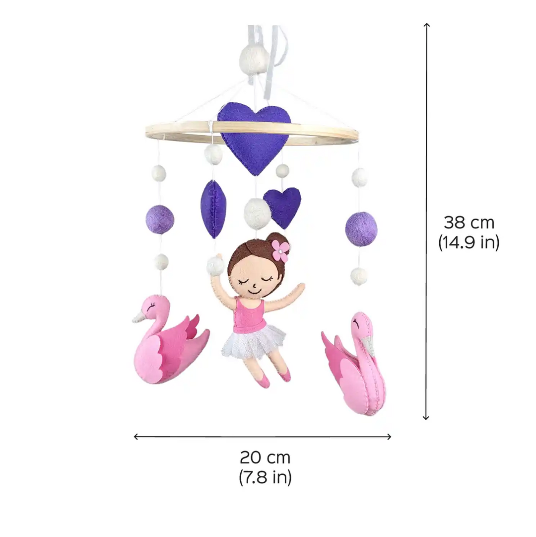Handmade Ballerina Theme Felt Cot Mobile