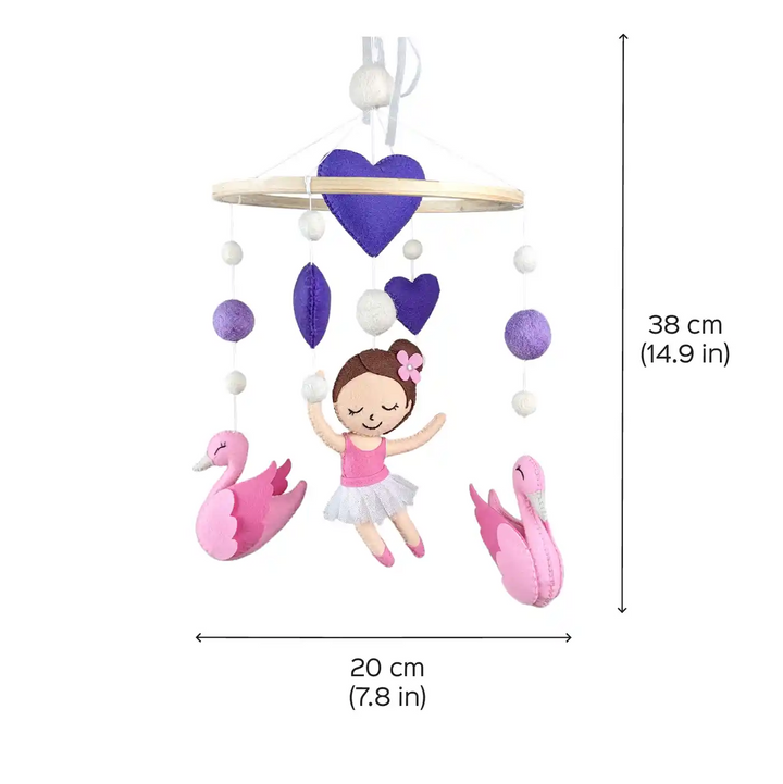 Handmade Ballerina Theme Felt Cot Mobile
