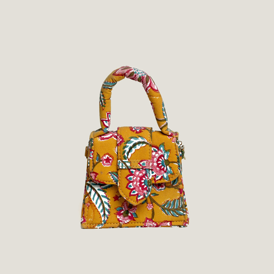 Mini Basant Hand Block Printed Chiq Bag