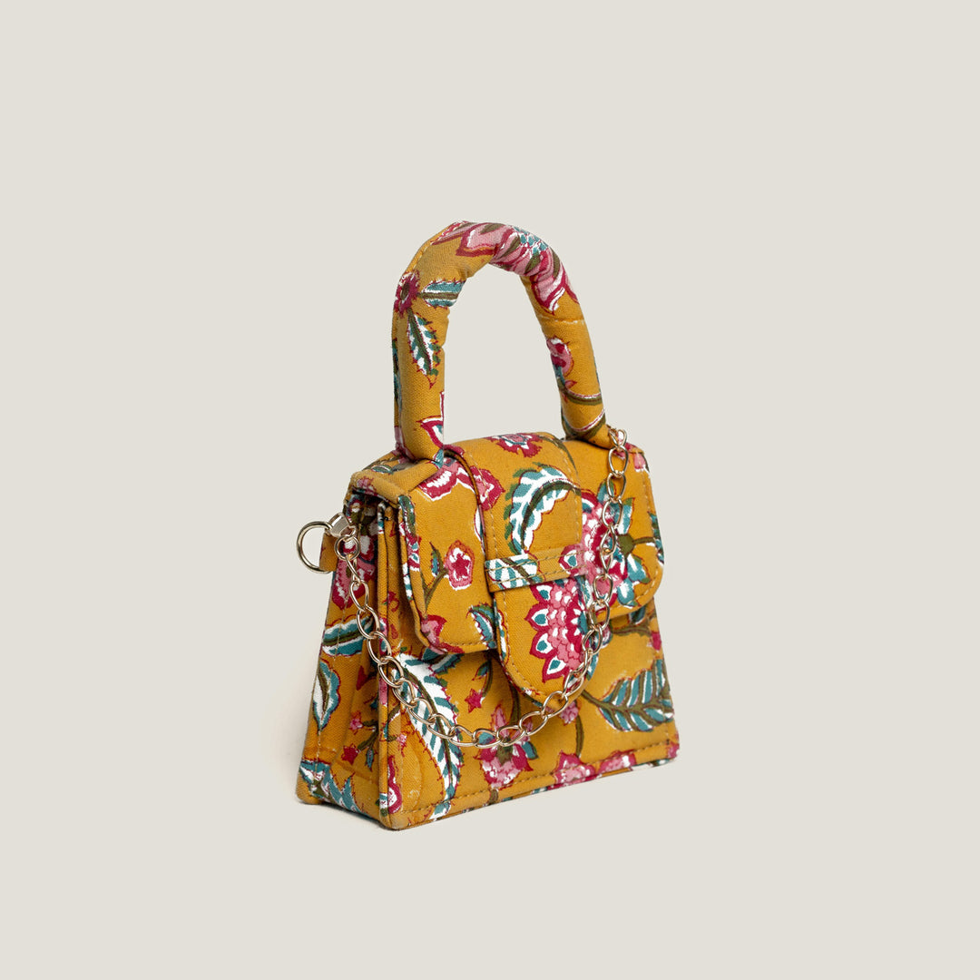 Mini Basant Hand Block Printed Chiq Bag
