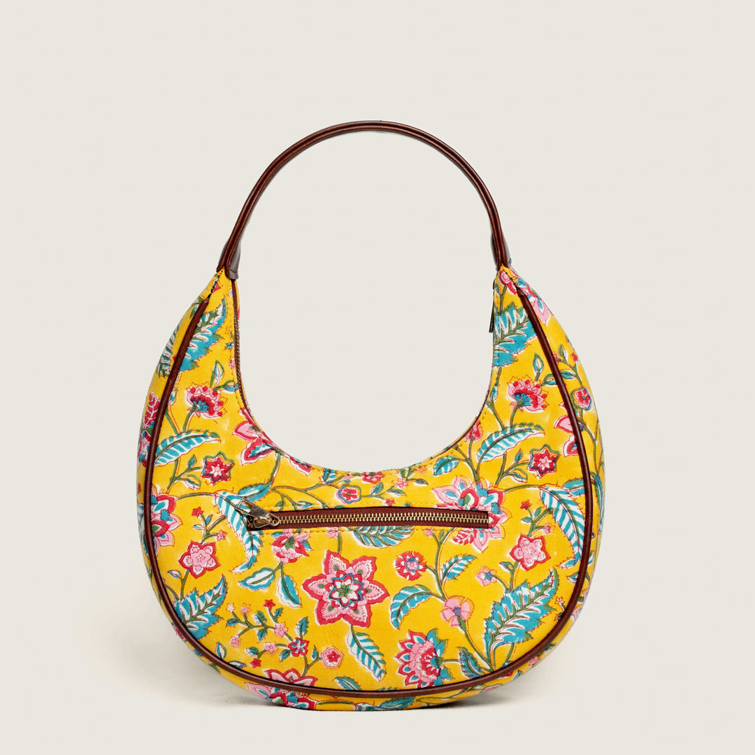 Basant Hand Block Printed Hobo Bag