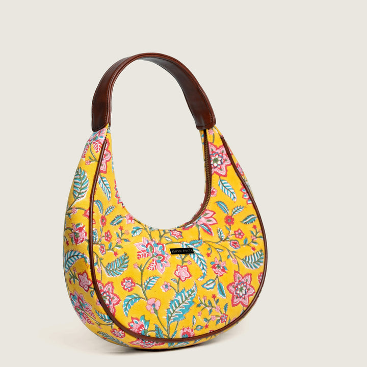 Basant Hand Block Printed Hobo Bag
