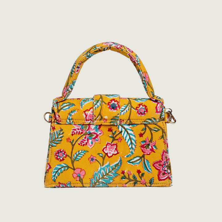 Basant Hand Block Printed Medium Chiq Bag