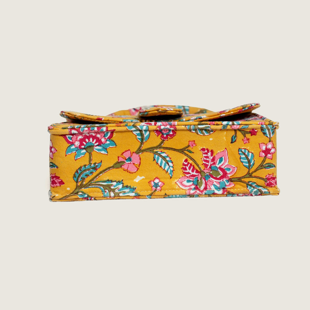 Basant Hand Block Printed Medium Chiq Bag