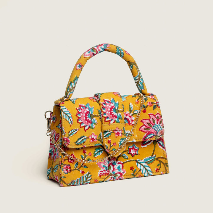 Basant Hand Block Printed Medium Chiq Bag